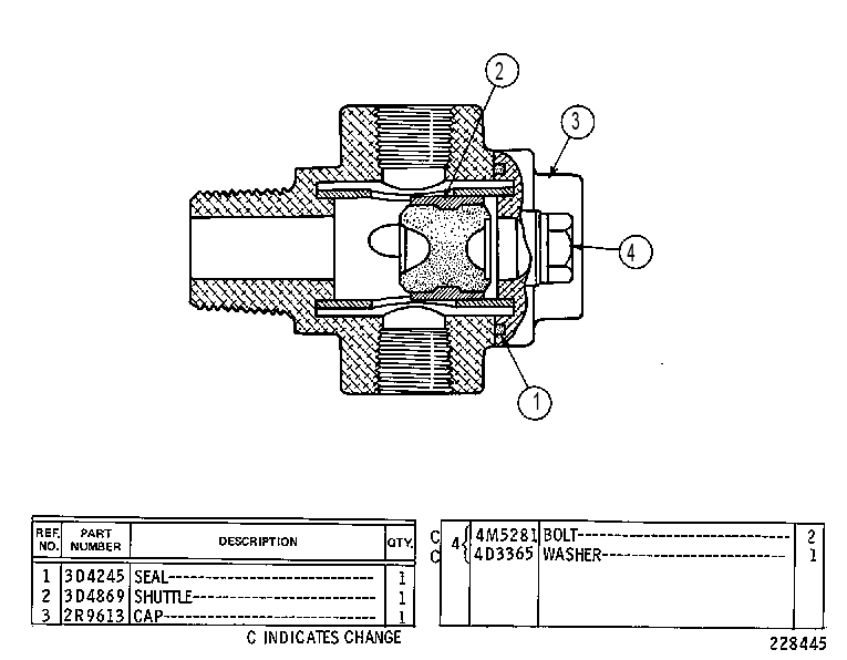 VALVE AS-CHECK 2R0618 CAT