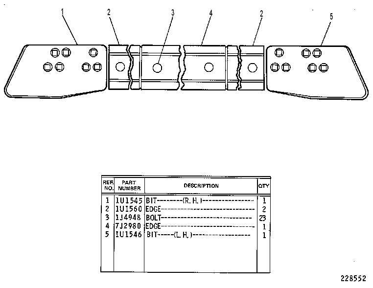 BIT & CUTTING EDGE GP 1U1548 CAT