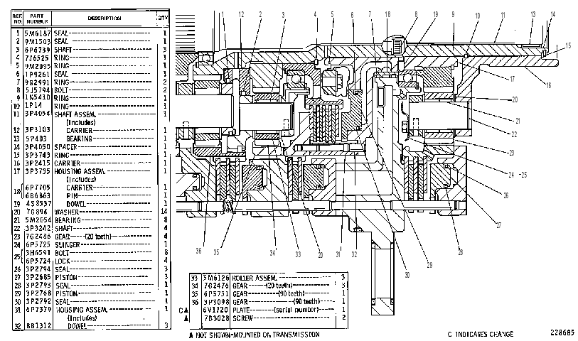 Планетарная передача трансмиссии 7G5851 CAT
