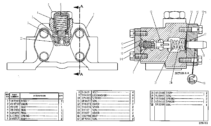 Клапан 5V8518 CAT