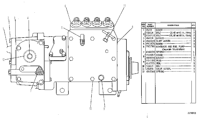 PUMP GP-GOV,FUEL INJ,FUEL TFR 8N3534 CAT