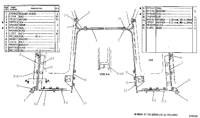 Крепление кабины 7V8345 CAT
