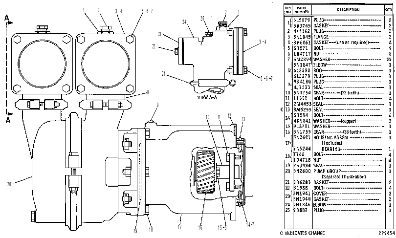 PUMP GP-AUXILIARY 5N2599 CAT