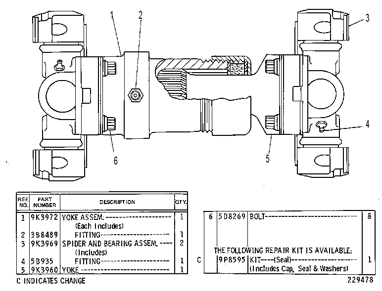 Скользящее соединение 8K6270 CAT
