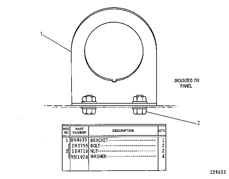 MOUNTING GP-TACHOMETER 8N4636 CAT