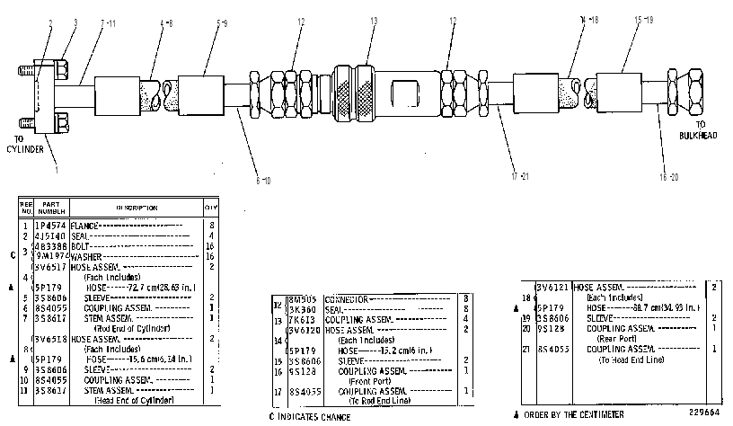LINES GP-TOOL BAR 3V0081 CAT