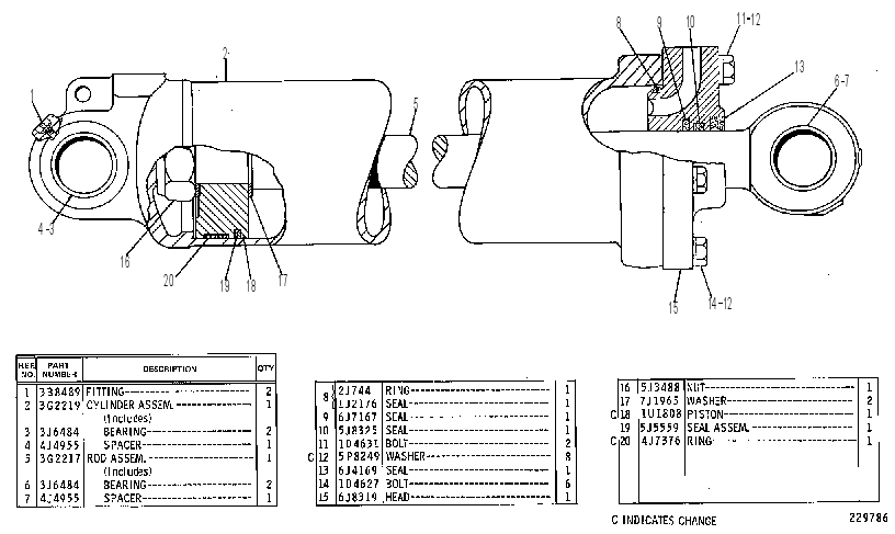 CYLINDER GP-RIPPER TILT 3G2220 CAT