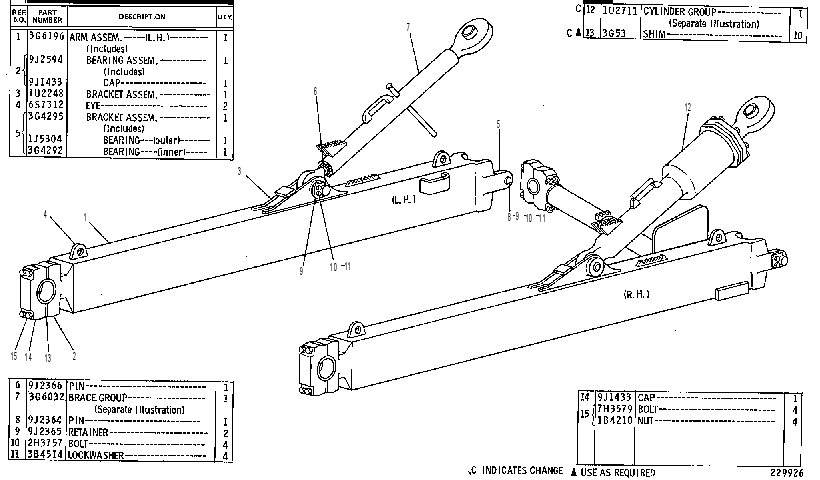 ARM GP-PUSH-STABILIZER 3G1347 CAT