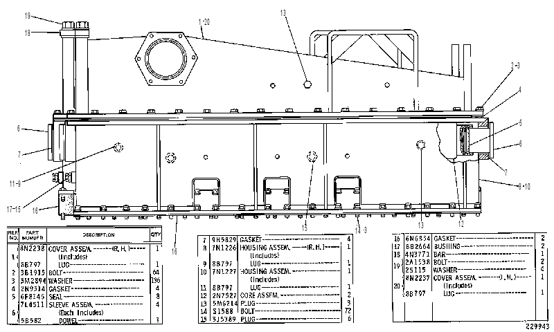 WATER AFTERCOOLER GROUP 8N4339 CAT