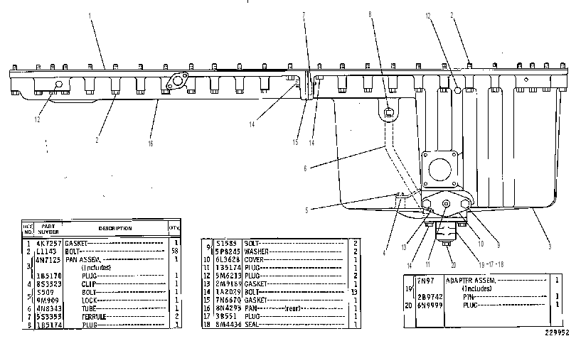 Поддон масляный 8N4335 CAT