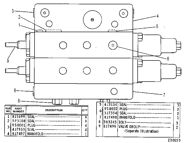 RIPPER AND RIPPER TIP VALVE GROUP 3G0653 CAT