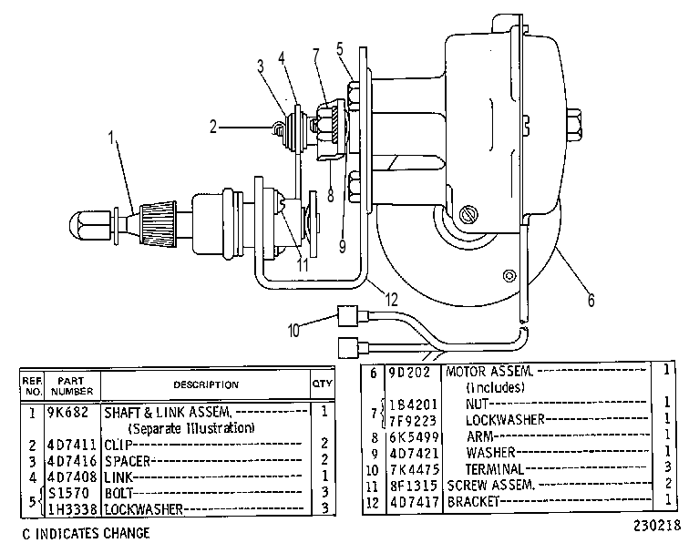 WIPER GROUP 7G0932 CAT