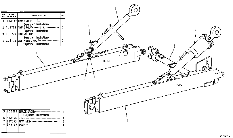 PUSH ARM GP-STABILIZER 1U4318 CAT