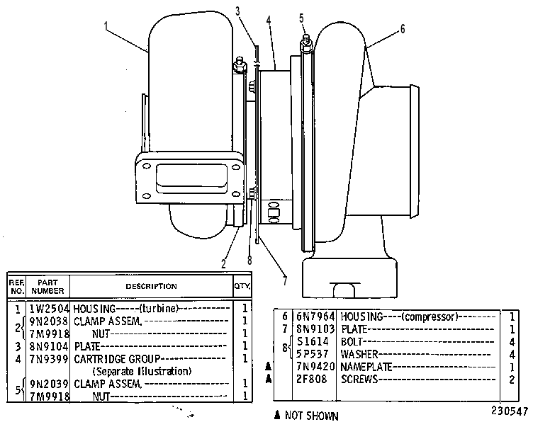 Турбокомпрессор 1W2503 CAT