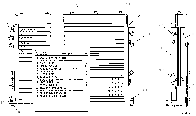 CONDENSER & MOUNTING GP 7N2386 CAT