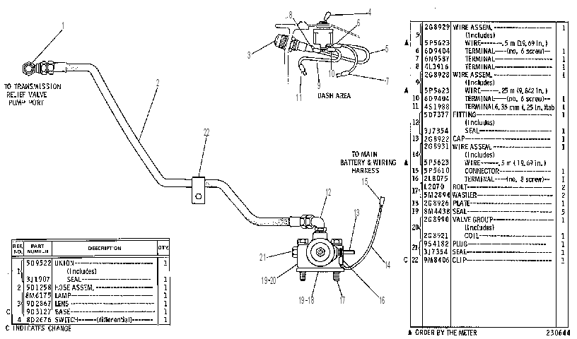 DIFFERENTIAL LOCK CONTROL GROUP 2G9014 CAT