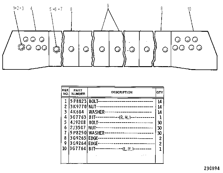 BIT & CUTTING EDGE GP 3G9266 CAT