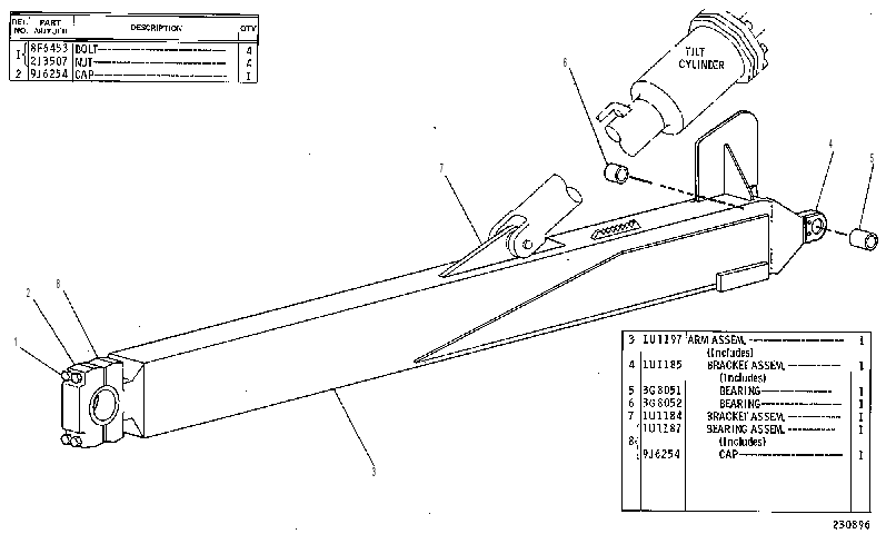 PUSH ARM GP-RH 9J6677 CAT