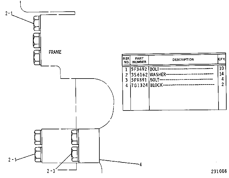 WINCH MOUNTING GROUP 7G1179 CAT