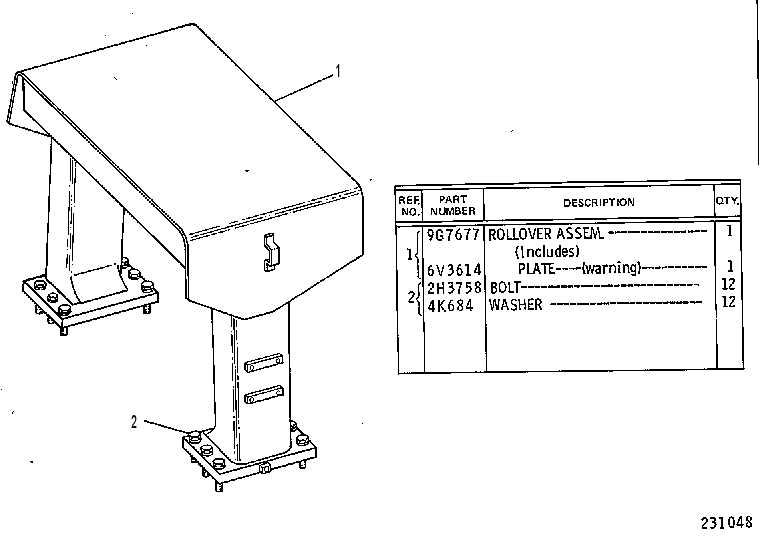 Каркас безопасности (ROPS) 7G3429 CAT