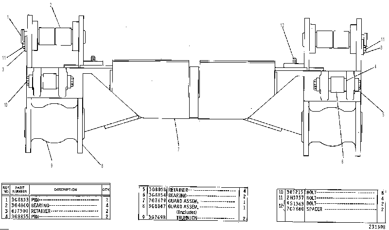 TRUNNION & GUARD GP 3G6371 CAT