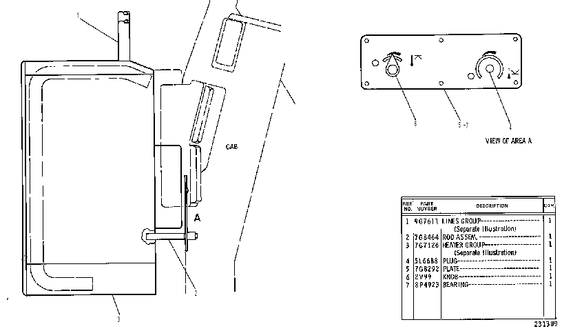 CAB HEATER GROUP 7G7125 CAT