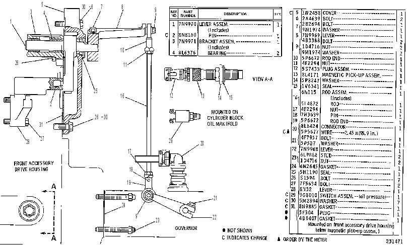 FASTENER GP-GOVERNOR 8N0116 CAT