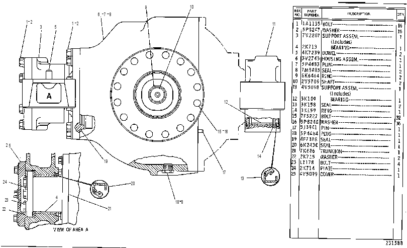AXLE GP-OSCILLATING 2V4356 CAT