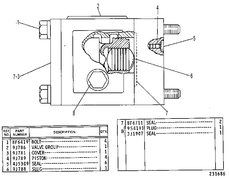VALVE GP-REDUCING 9J0785 CAT