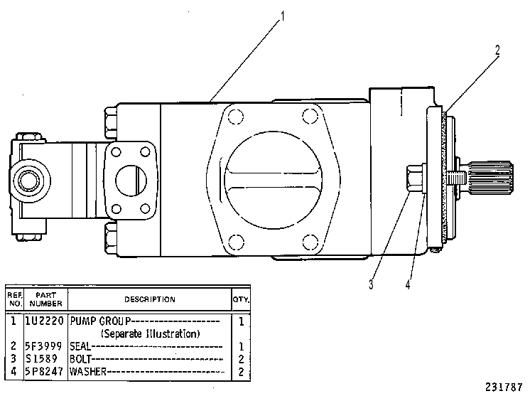Насос с креплением 7V2889 CAT