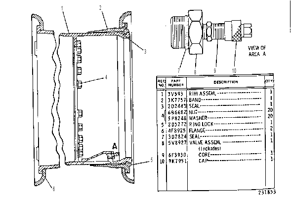 Обод съёмный 2V4261 CAT