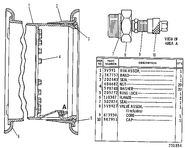 Обод съёмный 2V4265 CAT