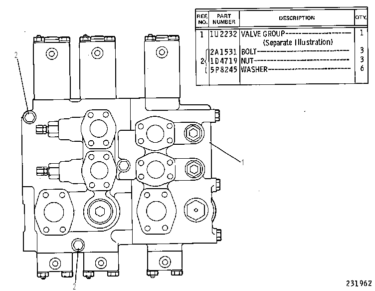 Клапан с креплением 4V9655 CAT