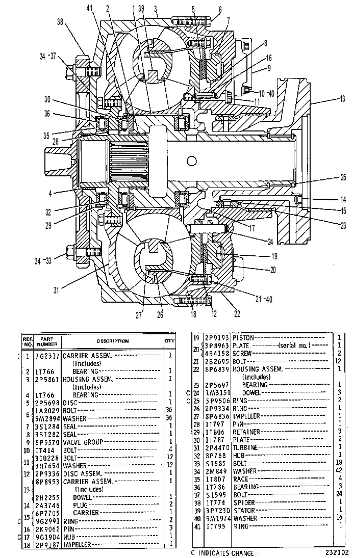 TORQUE CONVERTER GROUP 6P6568 CAT