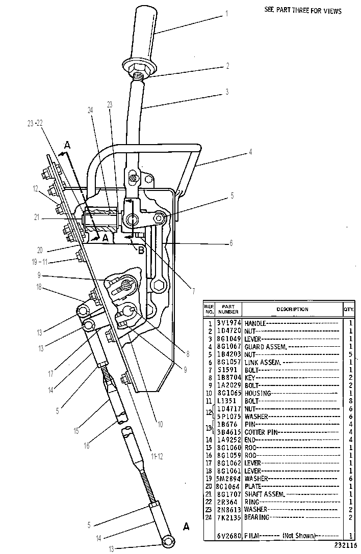 CONTROL GP-MECHANICAL HYD 8G1708 CAT