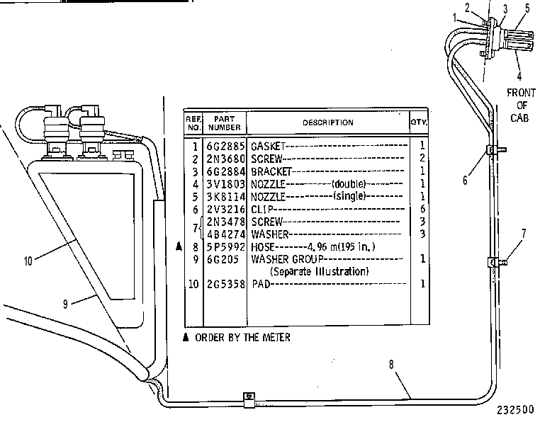 Омыватель лобового стекла 6G2570 CAT