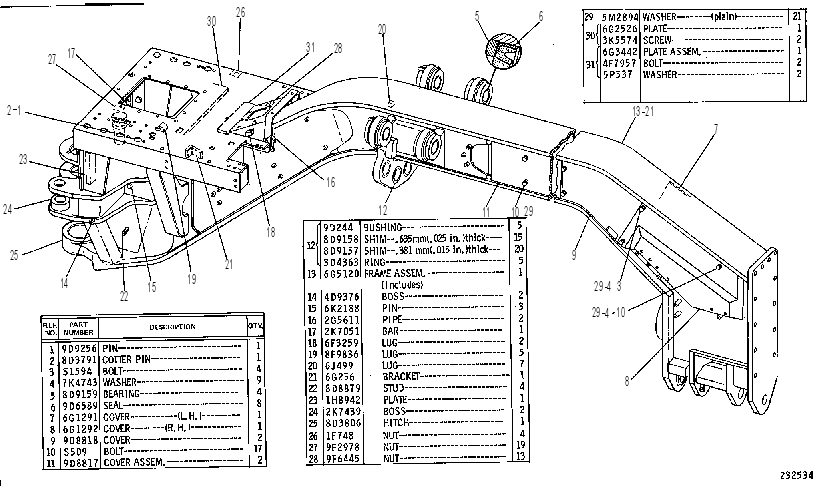 Рама передняя 6G5195 CAT