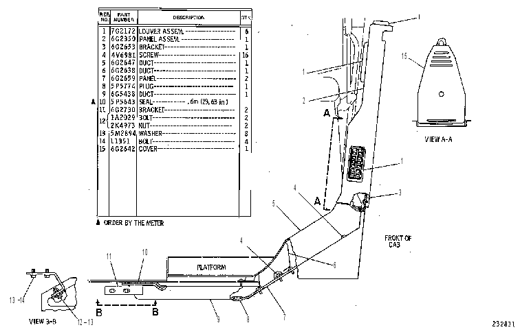 DUCT & CONTROL GP 6G5585 CAT