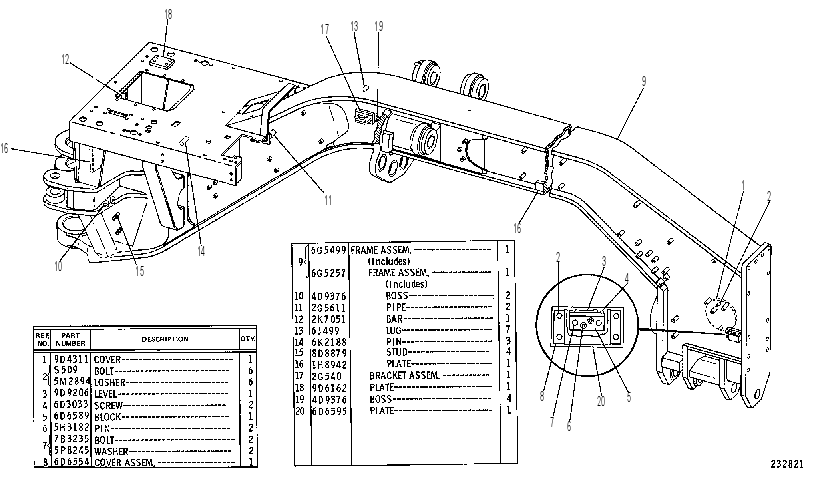 Рама передняя 6G5470 CAT