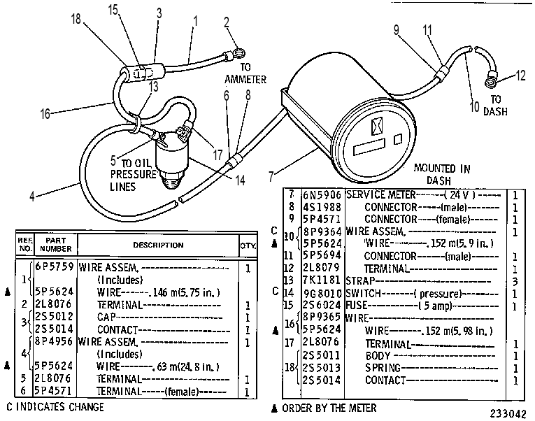 Счётчик моточасов 8P4957 CAT
