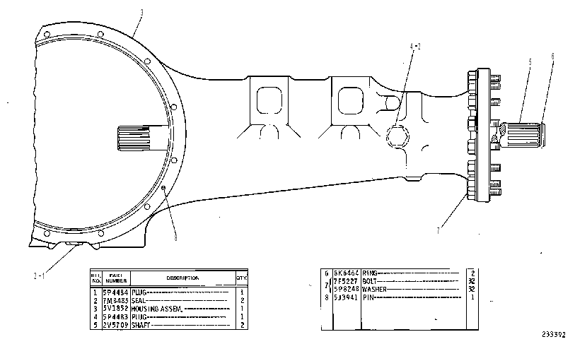 AXLE GP-FIXED 5V3156 CAT