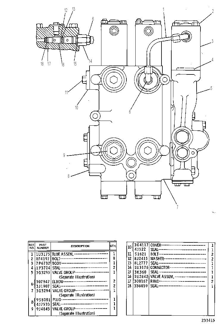 Клапан управляющий 3G3292 CAT