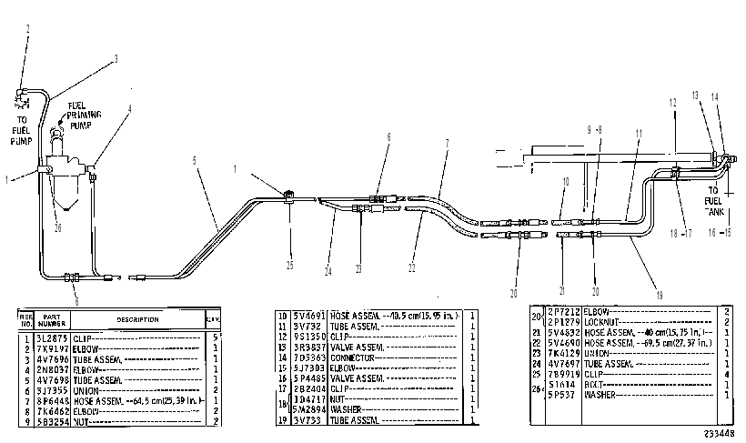 Трубопроводы топливные 2V7816 CAT