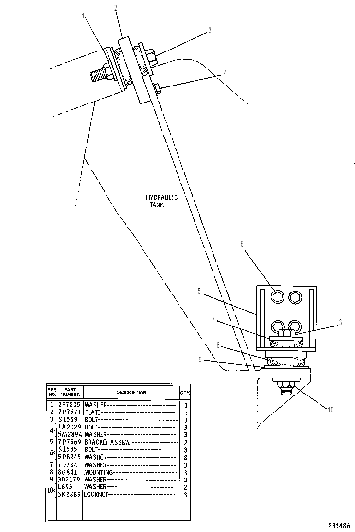 Крепление гидробака 7P2675 CAT