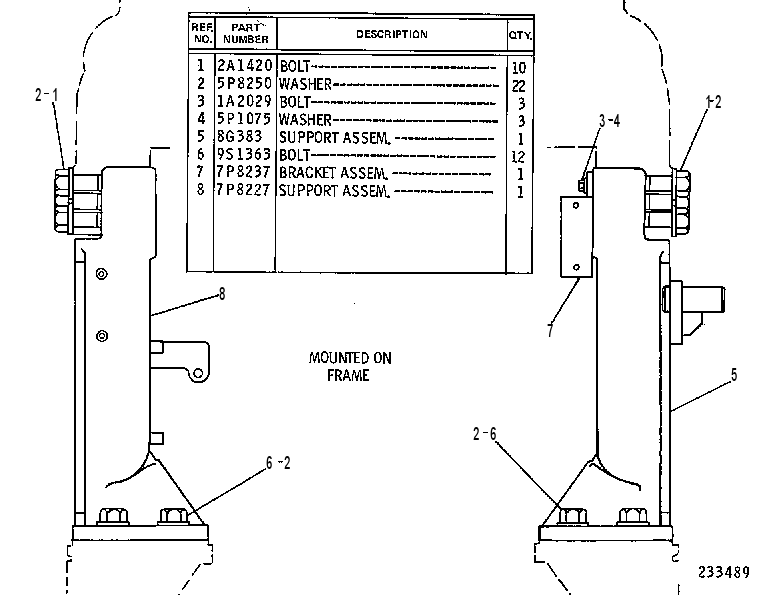 SUPPORT GP-TILT 7P2647 CAT