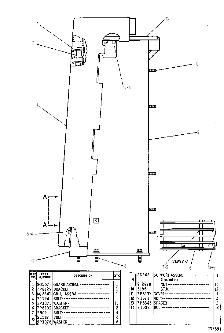 Защита радиатора 7P9020 CAT