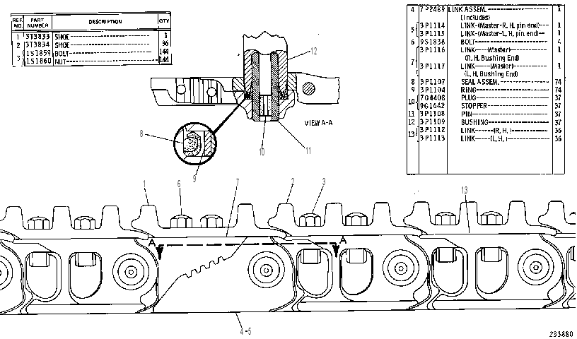 Гусеница 3T3832 CAT