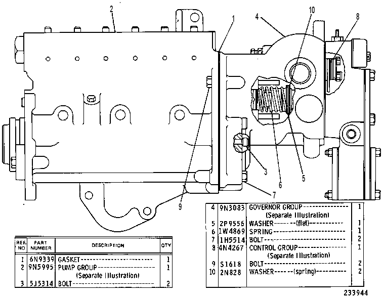Регулятор и ТНВД 1W4656 CAT