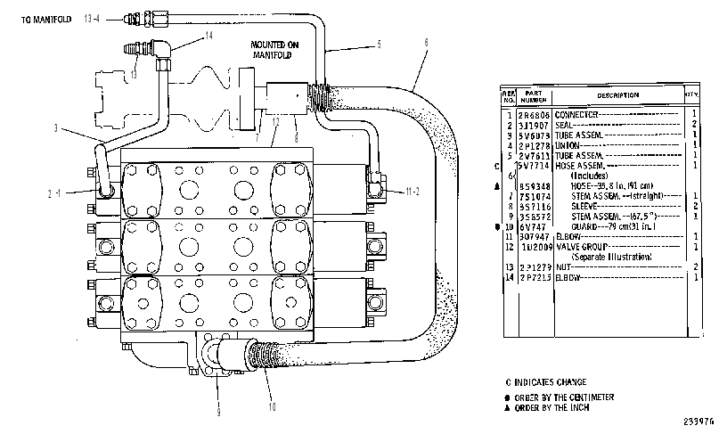 VALVE & LINES GP 7V0627 CAT