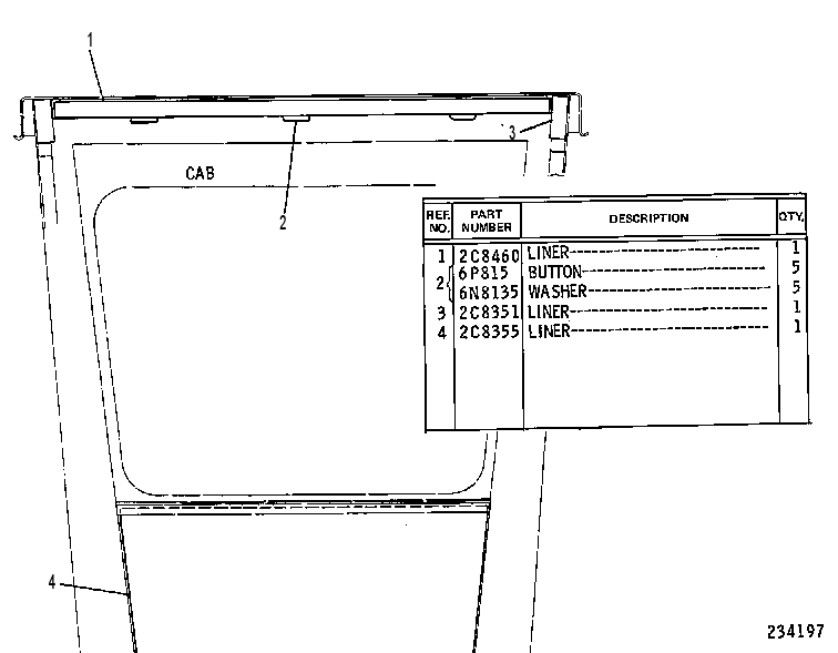 CAB LINER GROUP 2C8470 CAT